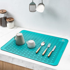 EZYHOME Silicone Dish Drying Mat for Kitchen Counter, Dish Drying Pad for Sink, Refrigerator or Drawer, Countertop Protection Pad