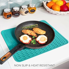 EZYHOME Silicone Dish Drying Mat for Kitchen Counter, Dish Drying Pad for Sink, Refrigerator or Drawer, Countertop Protection Pad
