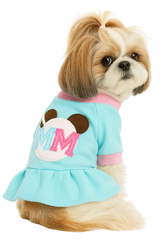 KUTKUT Letter Print Micky Mpose Cartoon Fashion Frock for Puppy & Small Dogs