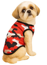KUTKUT Small Dog Shirt Breathable Camouflage Pet Vest Puppy Kitten Sleeveless Shirts Pullover Pet Daily Camo Clothes for Dogs Cats Summer Cute Soft Stretchy Dog Basic T-Shirt