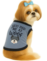 KUTKUT Drooling Spring & Winter Cotton Fleece Sleeveless Shirt for Small Dogs Maltese, ShishTzu, Poodle etc. (Size: L, Chest Girth 45cm,Back Length 34 cm, Pet Weight: 3.5Kg - 6.5Kg)