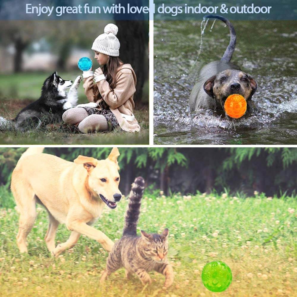 KUTKUT Combo of 2 Dura Squeak Dog Balls (Interactive Dog Toy That Float & Squeak) Squeaky Balls for Playing, Great Alternative to Traditional Labrador, Golden Retriever Dog Tennis Balls - kut