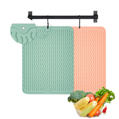 EZYHOME Silicone Dish Drying Mat for Kitchen Counter, Dish Drying Pad for Sink, Refrigerator or Drawer, Countertop Protection Pad
