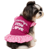 KUTKUT Small Dog Dress Pet Tutu Dress Puppy Dress Cute Dog Princess Skirt Elegant Pet Summer Apparel Doggie Clothes for Small Dogs Cats Pets (Red)