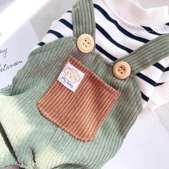 KUTKUT Small Dog Jumpsuits With Pocket For Puppy Kittens, Striped Shirt With Button Decor Non Sticky Hair Pullover Four -Legged Bodysuit Clothes For Chiuhuahua, Yorkii