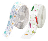 EZYHOME 2Pcs Kitchen & Bath Caulk Tape Caulk Strip, 38mm x 3.2m PVC Self Adhesive Waterproof Caulking Sealing Tape, Decorative Sealant Trim for Kitchen Sink Toilet Bathroom Shower Bathtub