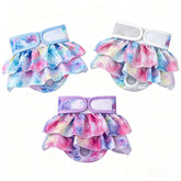 KUTKUT Reusable Dog Diapers Female Washable, Premium Doggie Tie Dye Diaper for Dogs, Highly Absorbent Puppy Dog Diaper for Heat, Incontinence and Puppy Trainings