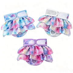 KUTKUT Reusable Dog Diapers Female Washable, Premium Doggie Tie Dye Diaper for Dogs, Highly Absorbent Puppy Dog Diaper for Heat, Incontinence and Puppy Trainings