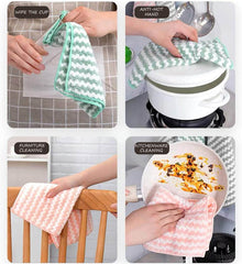 EZYHOME Kitchen Dish Microfibre Towels, 100% Cotton Kitchen Towels and Dishcloths Set, 8Pack Dish Cloths for Washing Dishes Dish Rags for Drying Dishes Kitchen Wash Clothes Cleaning Towel - k