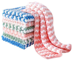 EZYHOME Kitchen Dish Microfibre Towels, 100% Cotton Kitchen Towels and Dishcloths Set, 8Pack Dish Cloths for Washing Dishes Dish Rags for Drying Dishes Kitchen Wash Clothes Cleaning Towel - k