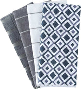 EZYHOME Pack of 4 High Absorbent Microfiber Absorbent Geometry Set and Lint Free Washable & Reusable Multi-Purpose Kitchen Towels (Size:65 x45cm, 350gsm) - kutkutstyle