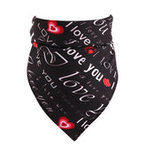 KUTKUT Valentine's Day Dog Bandana Reversible Triangle Bibs Scarf Accessories for Small Medium Large Dogs Cats Pets (Size: 70 x 48 x 48 cm) - kutkutstyle