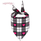 KUTKUT Valentines Day Dog Bandana | Reversible Dog Triangle Scarf | Dog Wedding Bandana Heart Paws Print Pet Kerchief Accessories for Large Medium Small Dogs Cats Pets - kutkutstyle