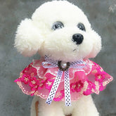 KUTKUT Pet Bandana Necklace | Layered Collar Nobel Pet Bowknot Lace Bib Neckerchief |Washable Princess Floral Lace Headdress for Cats Dogs-Bandana-kutkutstyle