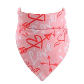 KUTKUT Valentine's Day Dog Bandana Reversible Triangle Bibs Scarf Accessories for Small Medium Large Dogs Cats Pets (Size: 70 x 48 x 48 cm) - kutkutstyle