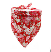 KUTKUT Floral Print Dog Tux | 100% Cotton Dog Bandana Scarf | Triangle Bibs Kerchief | for Puppy, Small, Medium Large Dogs & Cats - kutkutstyle