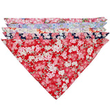KUTKUT Floral Print Dog Tux | 100% Cotton Dog Bandana Scarf | Triangle Bibs Kerchief | for Puppy, Small, Medium Large Dogs & Cats - kutkutstyle