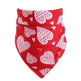 KUTKUT Valentine's Day Dog Bandana Reversible Triangle Bibs Scarf Accessories for Small Medium Large Dogs Cats Pets (Size: 70 x 48 x 48 cm) - kutkutstyle