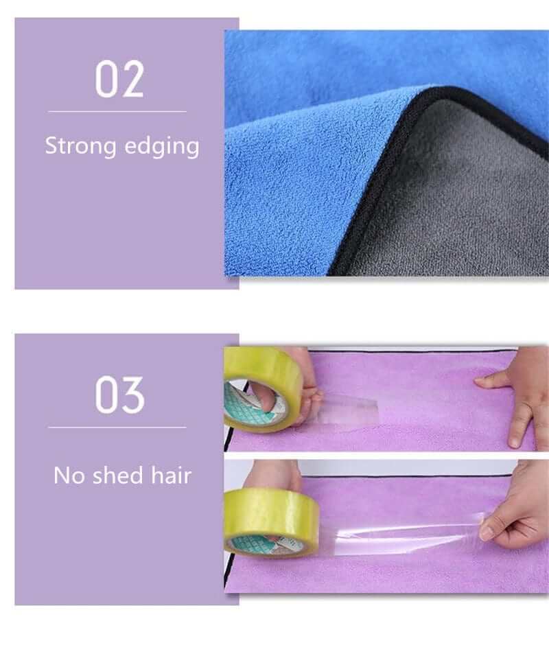 KUTKUT Microfiber Towel for Puppies Kittens Dog & Cats, Super Absorbent Quick-Drying Soft Lint Free Small Bath Towel for Pets (Pack of 1, 30 * 30cm) - kutkutstyle