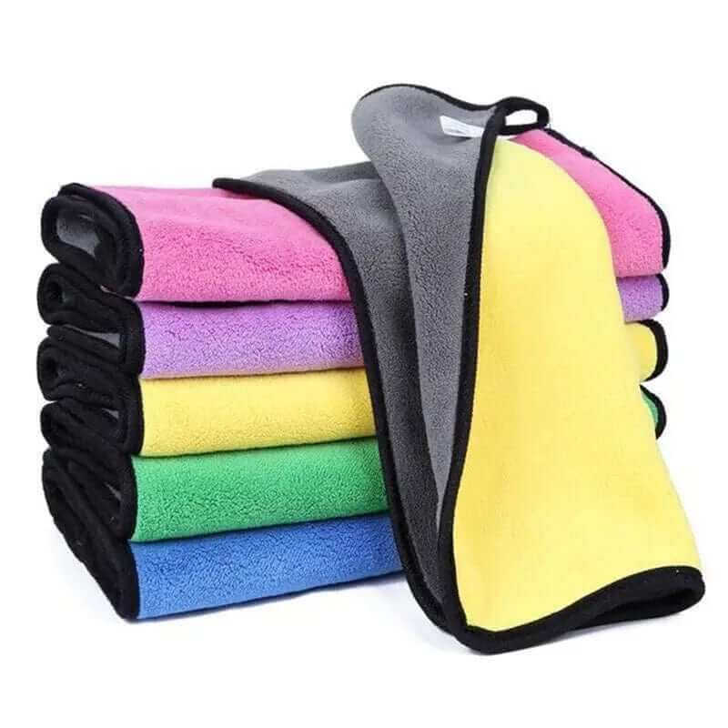 KUTKUT Microfiber Towel for Puppies Kittens Dog & Cats, Super Absorbent Quick-Drying Soft Lint Free Small Bath Towel for Pets (Pack of 1, 30 * 30cm) - kutkutstyle