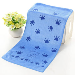 KUTKUT Pack of 3Pcs Microfiber Face Paws Towel for Puppies Kittens Dog & Cats, Super Absorbent Quick-Drying Soft Lint Free ute Paw Pattern Small Bath Towel for Pets (50 * 25cm)-Bath Towel-kutkutstyle