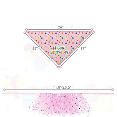 KUTKUT Dog Birthday Party Supplies Decoration - Pet Puppy Party Supplies Birthday Triangle Scarf, Hat, Tutu Skirt, Crown & 0-9 Figure Pet Happy Birthday Banner for Pet Puppy Dog Cat Girl - ku