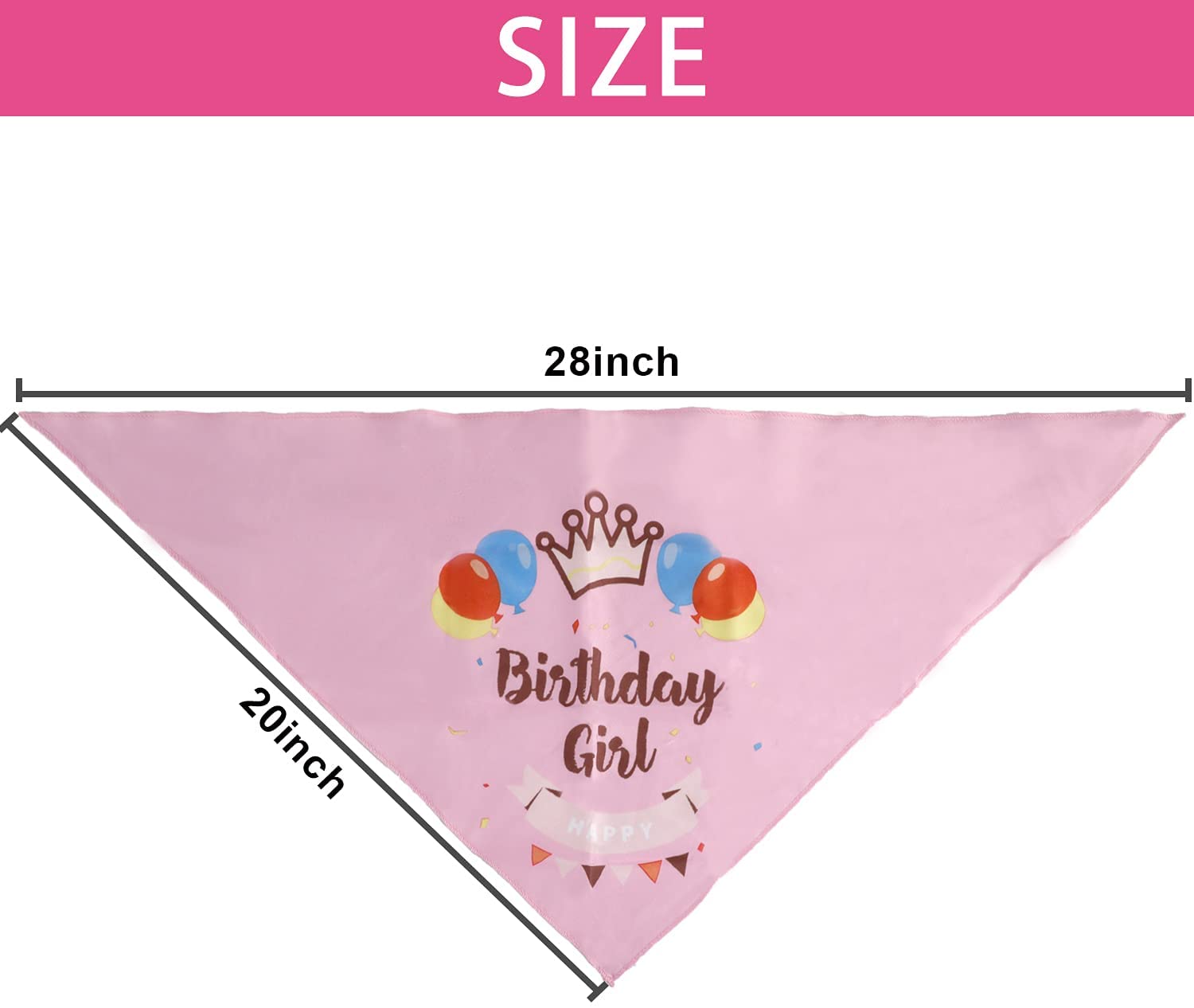 KUTKUT Dog Birthday Party Supplies, Pink Girl Dog Bandana Hat Scarfs Flag Bowtie Birthday Banner Paw Balloons Paw Foil Balloons for Girl Dog Birthday Party Decorations - kutkutstyle