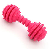 KUTKUT Bell Sound Spiky Dumbell Shape Chew Toy for Dogs and Cats (Size: 12 cm x 5 cm) - kutkutstyle