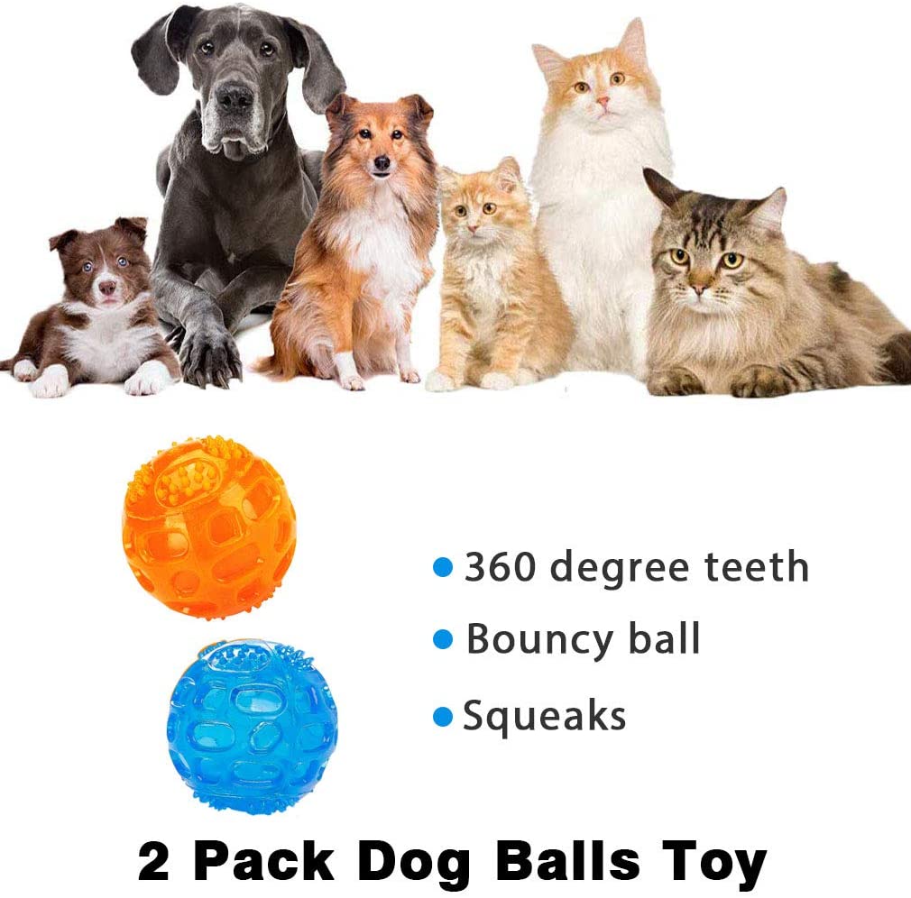 KUTKUT Dura Squeak Dog Ball Interactive Dog Toy That Float & Squeaky Dog Ball for Playing, Fetching & Retrieving - Great Alternative to Traditional Dog Tennis Balls (Orange) - kutkutstyle