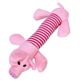 KUTKUT Cute Pet Dog Cat Plush Squeak Sound Dog Toys Funny Fleece Durability Chew Molar Toy Fit for All Pets (Pink) - kutkutstyle