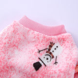 KUTKUT Dog Pajamas Coat Cat Jumpsuit Soft Velvet Doggie Jumpers Onesies Jammies Fleece Cat Apparel Pet Clothes Warm Flannel Cold Weather Puppy Small Dogs Rompers (Pink) - kutkutstyle