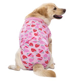 KUTKUT Recovery Suit for Dogs Cats After Surgery, Professional Pet Recovery Shirt Dog Abdominal Wounds Bandages, Substitute E-Collar & Cone, Prevent Licking Small Dog Onesies (Pink)-Clothing-kutkutstyle