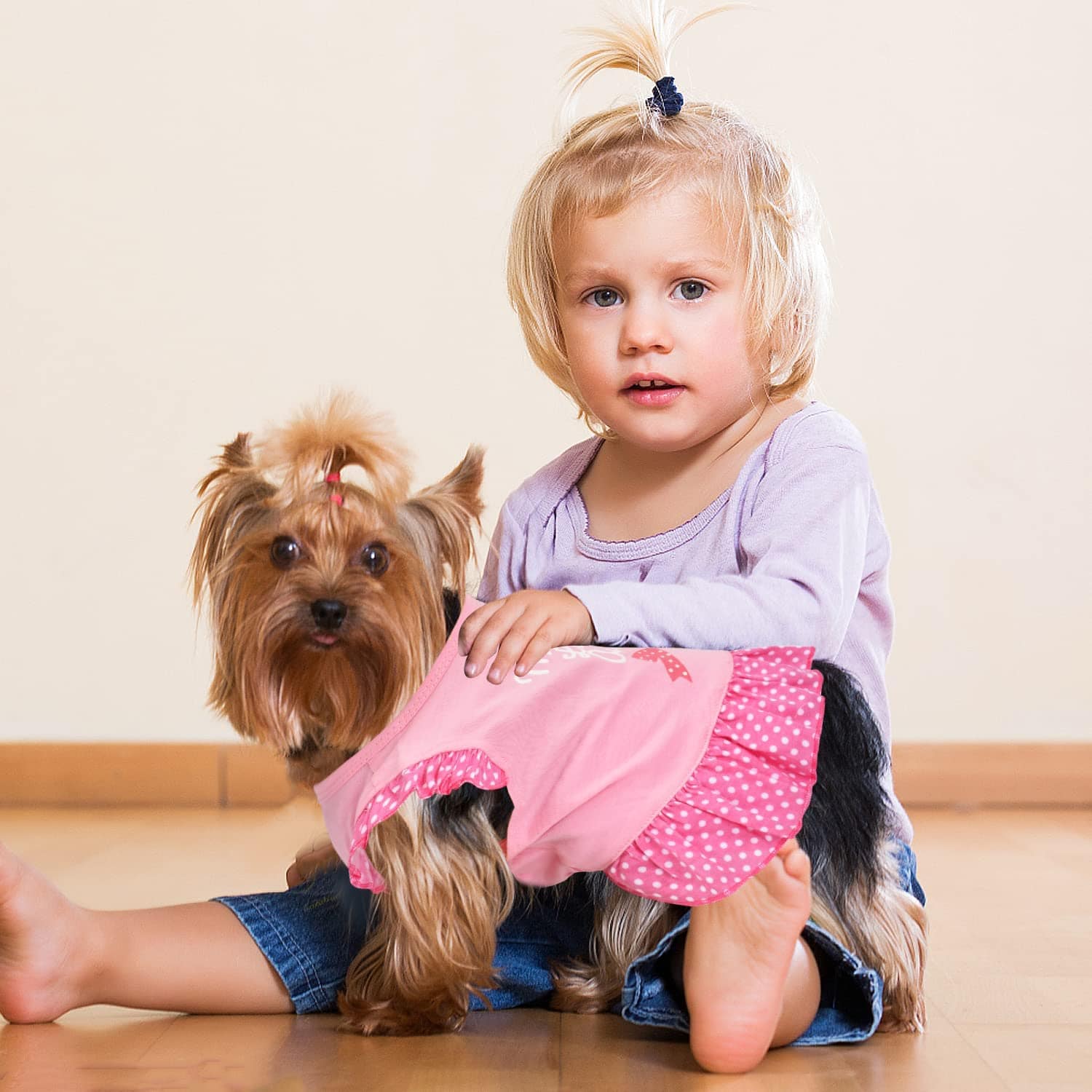 KUTKUT Small Dog Dress Pet Tutu Dress Puppy Dress Cute Dog Princess Skirt Elegant Pet Summer Apparel Doggie Clothes for Small Dogs Cats Pets (Pink) - kutkutstyle