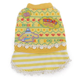 KUTKUT Small Dog Puppy Cute Cotton Fleece Warm Sweater Dress | Lace Dress Stripes Pattern Warm Pullover for Shihtzu, Maltese, Lhasa Apso etc - kutkutstyle