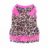 KUTKUT Female Dog One Piece Leopard Pattern with 3-Tier Ruffle Pleated Skirt | Tutu Dog Dress Pet for Small Dogs Shish Tzu, Maltese, Poodle - kutkutstyle