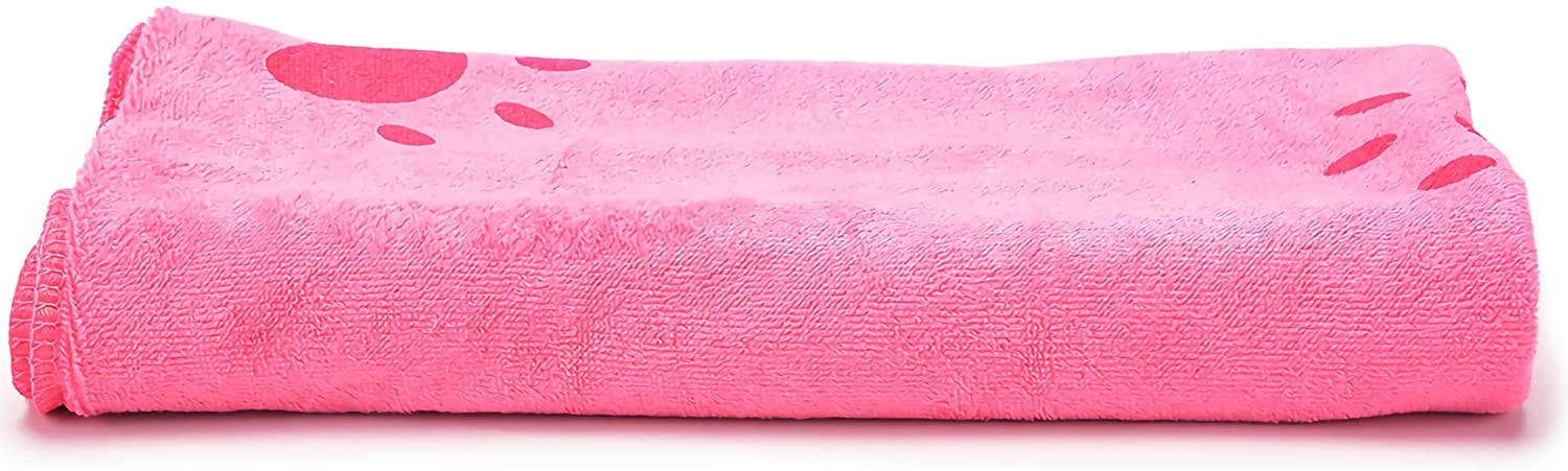 KUTKUT Dog Towel, Looluuloo Microfiber Drying Towels for Dog, Dog Bath Towel, Beach Towel, Absorbent Towel Suitable for Small and Medium Dogs (Red: 140 x 70cm)… - kutkutstyle