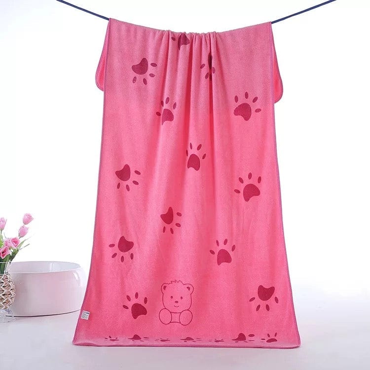 KUTKUT Dog Towel, Looluuloo Microfiber Drying Towels for Dog, Dog Bath Towel, Beach Towel, Absorbent Towel Suitable for Small and Medium Dogs (Red: 140 x 70cm)… - kutkutstyle