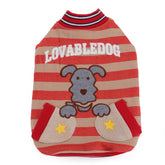 UTKUT Small Dog Puppy Cute Cotton Fleece Warm Sweater Shirt | Pocket Stripes Pattern Warm Pullover for Shihtzu, Maltese, Lhasa Apso etc - kutkutstyle