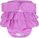 KUTKUT Dog Diapers Female, Washable Dog Diapers Highly Absorbent Reusable Doggie Diapers for Dog Period Panties Dresses for Dogs in Heat, Period or Excitable Urination ( Purple) - kutkutstyle