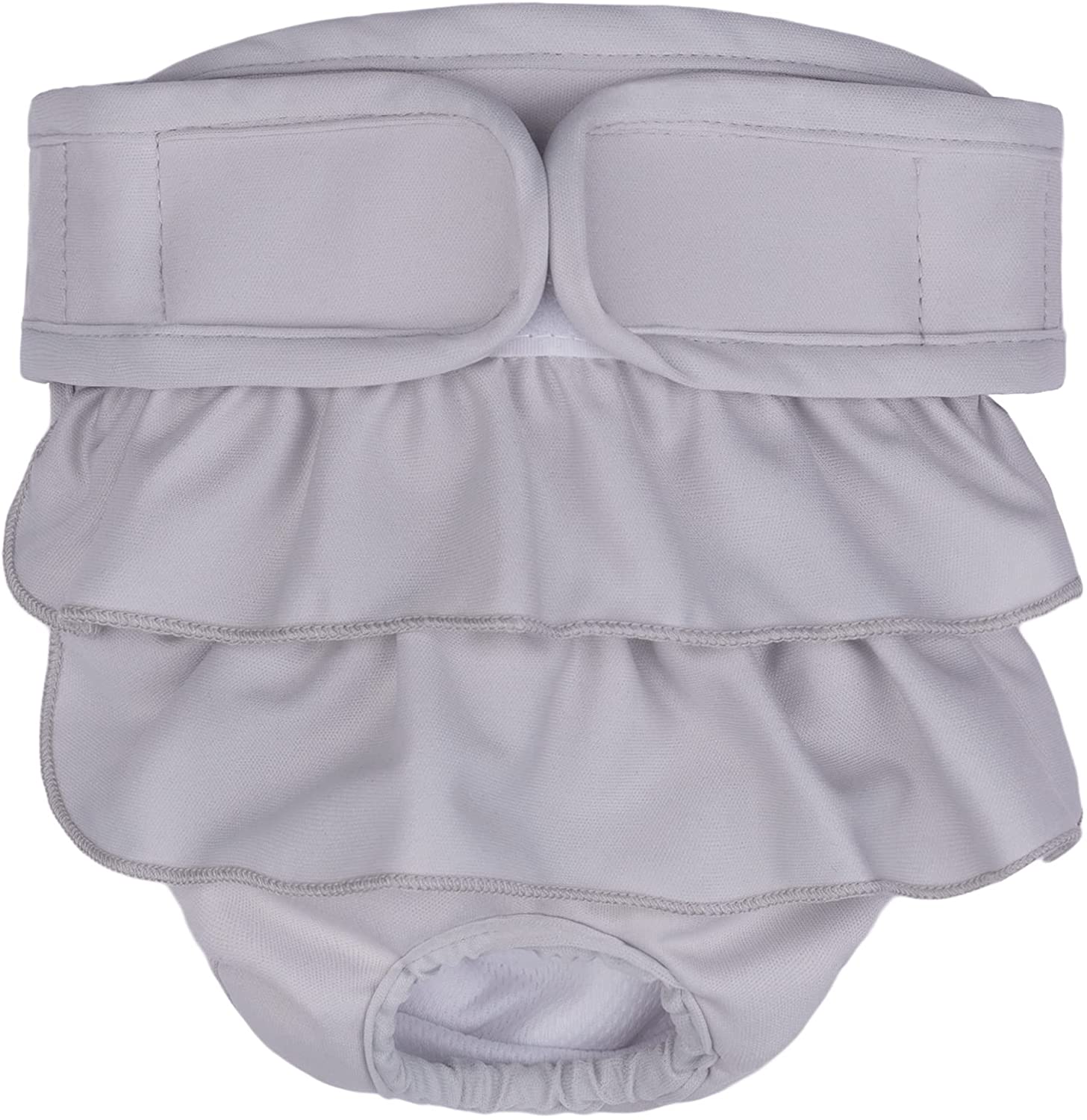 KUTKUT Dog Diapers Female, Washable Dog Diapers Highly Absorbent Reusable Doggie Diapers for Dog Period Panties Dresses for Dogs in Heat, Period or Excitable Urination (Grey) - kutkutstyle