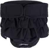 KUTKUT Dog Female Diapers, Highly Absorbent Reusable Doggie Diapers, Washable Dog Pant for Dog Period Panties Dresses for Dogs in Heat, Period or Excitable Urination (Black) - kutkutstyle