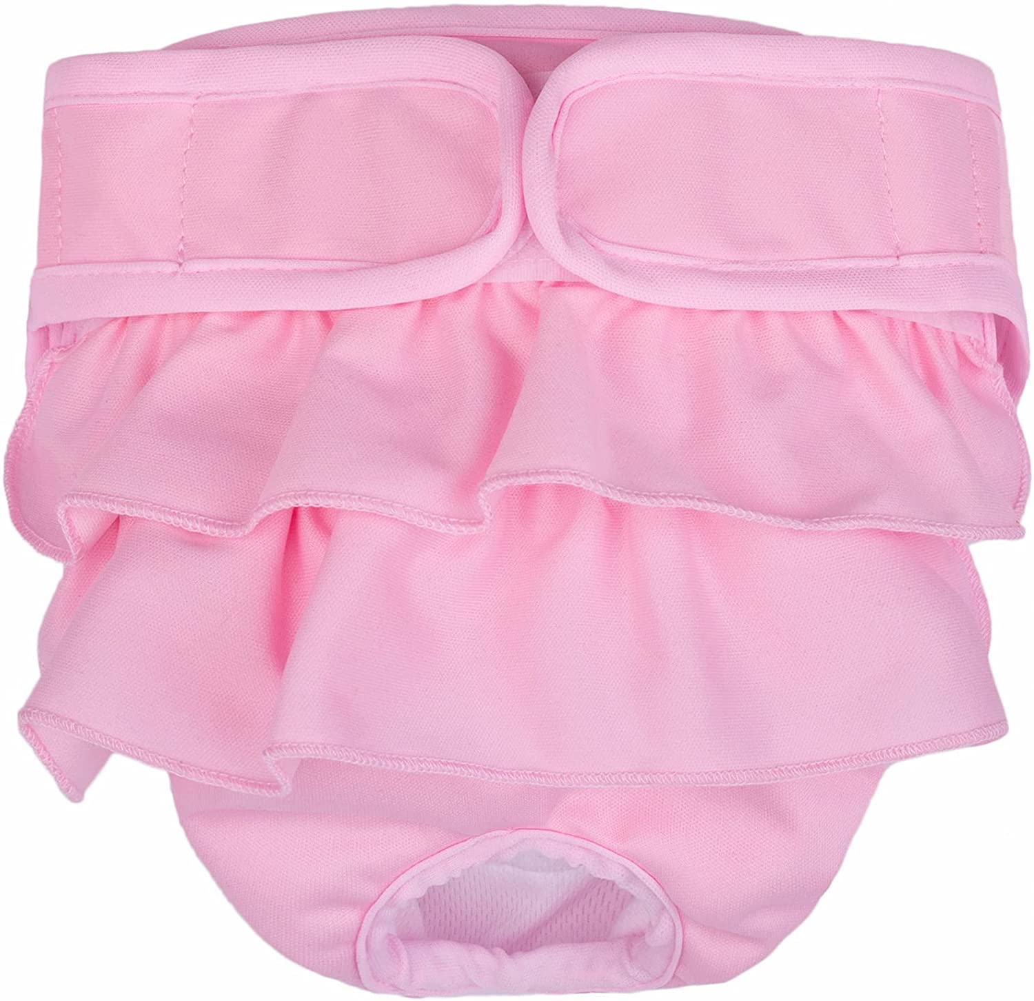 KUTKUT Dog Female Diapers, Washable Dog Diapers Highly Absorbent Reusable Doggie Diapers for Dog Period Panties Dresses for Dogs in Heat, Period or Excitable Urination ( Pink ) - kutkutstyle
