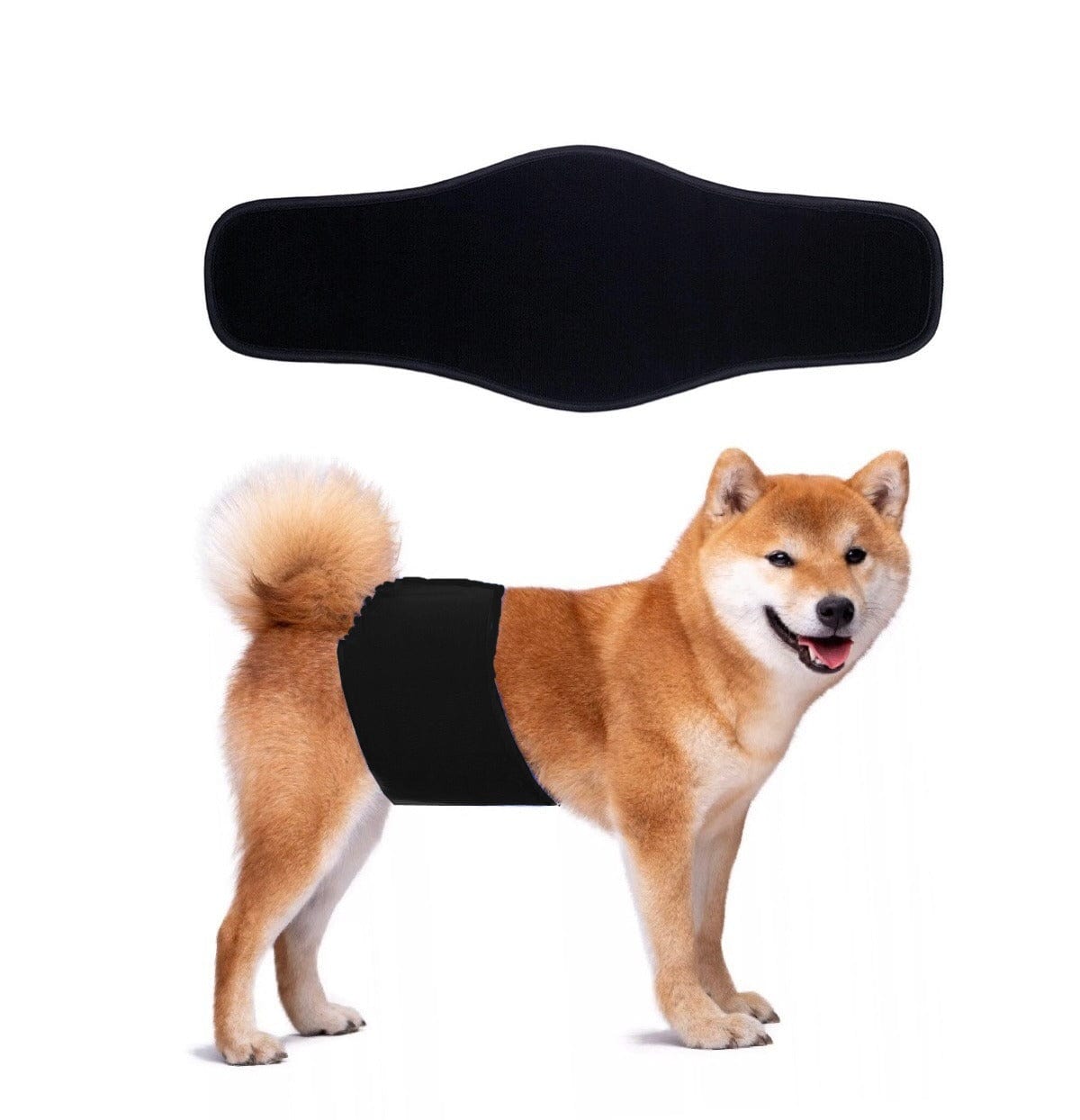 KUTKUT Male Dog Diapers, Washable & Reusable Belly Bands for Male Dogs Wraps, Highly Absorbent Upgrade Durable Belly Diapers for Dogs (Black) - kutkutstyle