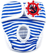 KUTKUT Reusable Pet Cotton Physiological Pant| Stripe Pattern Washable Pet Diaper| Adjustable Menstruation Pant for Female Dog Diapers (Blue)-Diapers-kutkutstyle