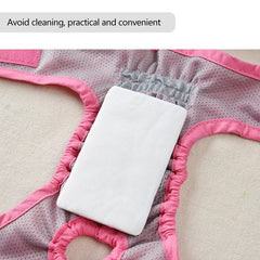 KUTKUT Washable Female Dog Diaper, Reusable Pant for Doggis, Super-Absorbent and Comfortable Menstruation Pant for Girl Dog in Period Heat (Pink) - kutkutstyle