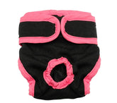 KUTKUT Washable Female Dog Diaper, Reusable Physiological Pant, Super-Absorbent and Comfortable Menstruation Pant for Girl Dog in Period Heat (Black) - kutkutstyle
