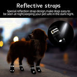 KUTKUT Dog Boots for Hardwood Floor | Breathable Dustproof Dog Shoes | Dog Booties with Reflective Anti-Slip Sole | Outdoor Paw Protectors with Rubber Soles for Hiking and Running  Black - ku