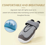 KUTKUT Dustproof Dog Boots For Hardwood Floor | Breathable Dog Shoes | Dog Booties with Reflective Rugged Anti-Slip Sole and Skid-Proof | Outdoor Paw Protectors with Rubber Soles for Hiking a