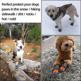 KUTKUT Dustproof Dog Boots for Hardwood Floor | Breathable Dog Shoes | Dog Boots with Reflective Anti-Slip Sole | Outdoor Paw Protectors with Rubber Soles for Hiking and Running Orange - kutk