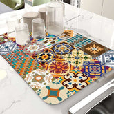 EZYHOME Dish Drying Mats for Kitchen Counter, Coffee Mat Under Sink Mats for Kitchen Waterproof Dish Mat Drying Kitchen Mat Bar Mats for Countertop Coffee Bar Accessories - kutkutstyle